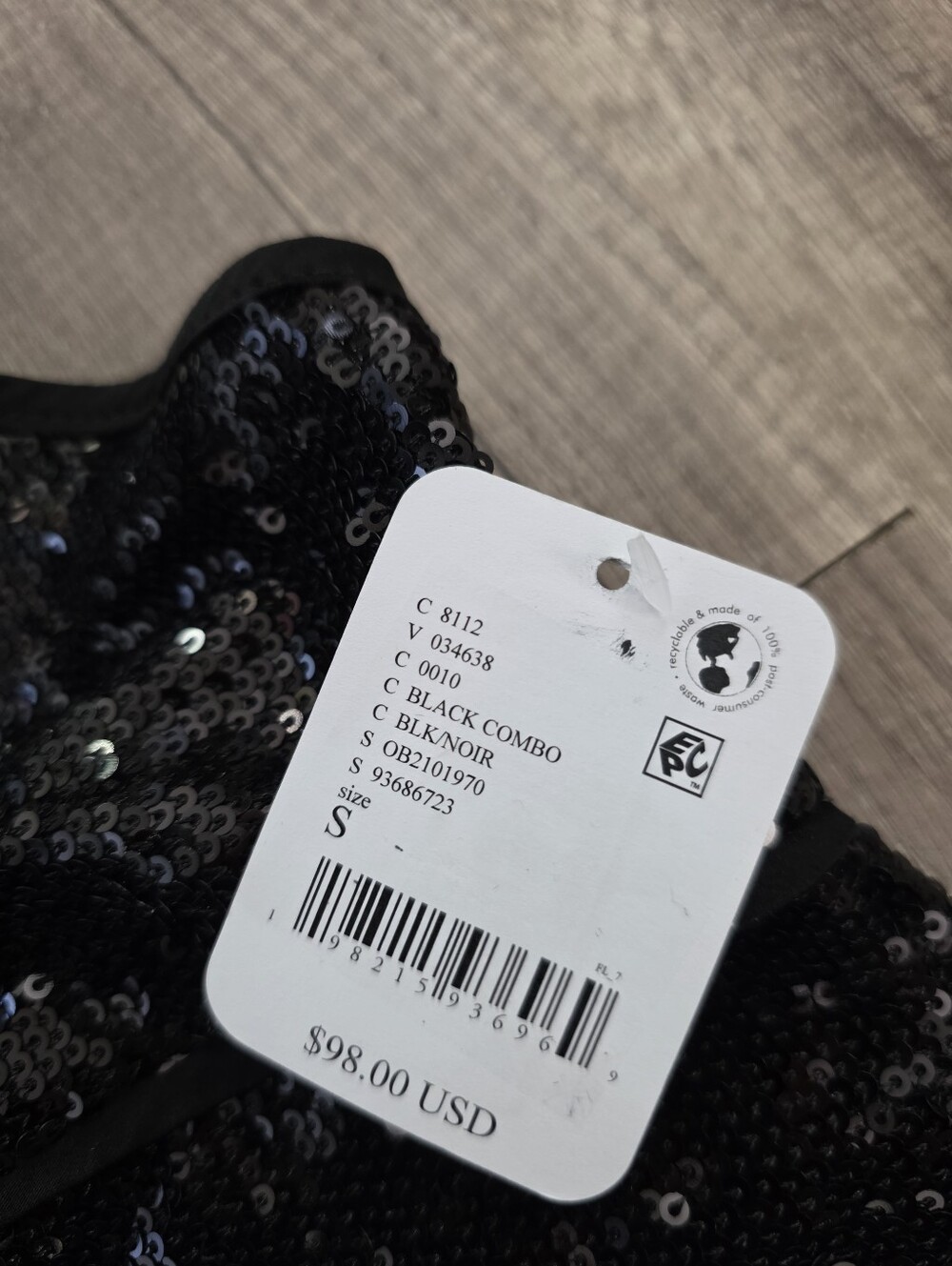 Nwt FREE PEOPLE BLACK Sequin Halter Crop Women's Cami Boho Top Festival Prom Y2K - Picture 4 of 11